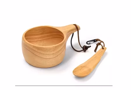 Träkåsa Matkåsa 300 ml med träsked