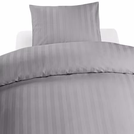 Hotell Satin Ljusgrå Bäddset Borganäs of Sweden Enkeltäcke 150x210