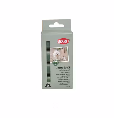 Bajspåsar av majs, komposterbara, 4 rullar x 10 st, skogsgrön