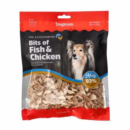Bits of Fish & Chicken Hundgodis 250g