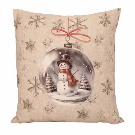 Snögubbe kuddfodral Beige 45x45 Redlunds