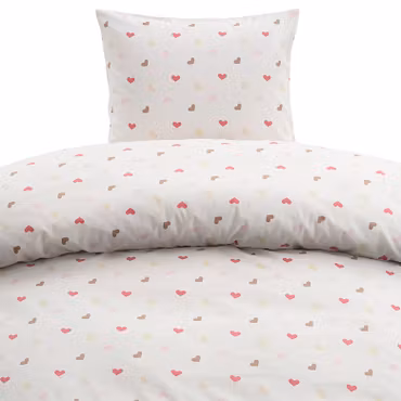 Hjärtrud Beige Bäddset Enkeltäcke 150x210