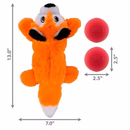 KONG Cozie Pocketz Fox Flerfärgad 34cm