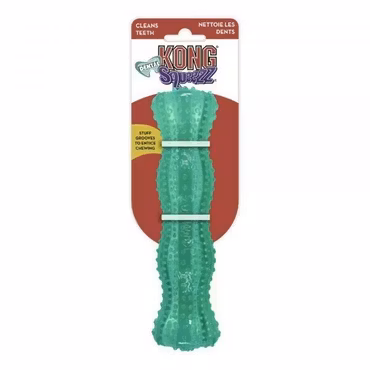 KONG Leksak Squeezz Dental Stick Grön M 19cm