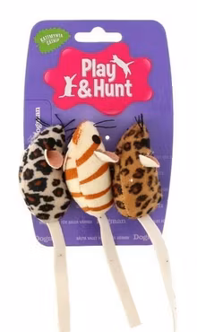 Leksak Safarimöss 3p Beige 5cm