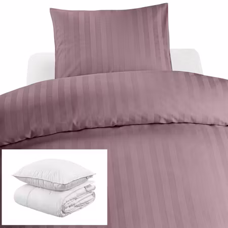 Paket Hotelltäcke & Hotellkudde +Bäddset Satin