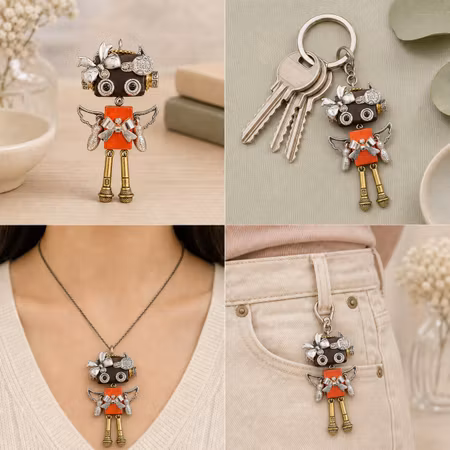 Steampunk Minibot - Fröken Silverbåge