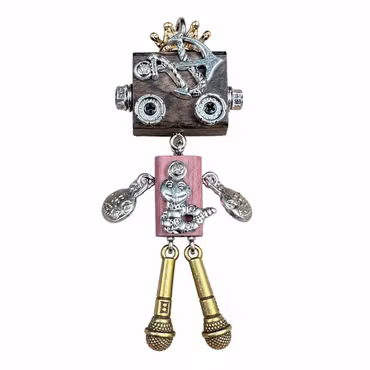 Steampunk Minibot - Mikrofon Micke
