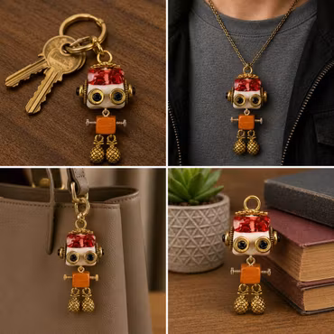 Steampunk Minibot - Ruby Redhead