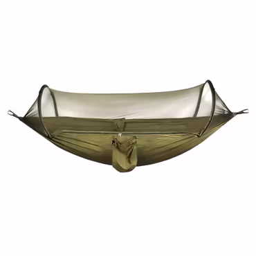 Hängmatta Parachute Style med myggnät 260 x 140 cm – mörkgrön