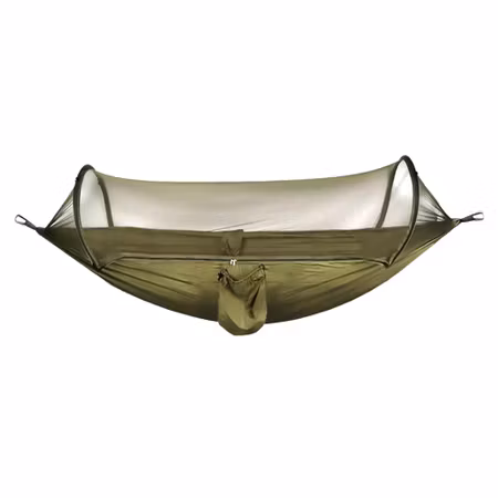 Hängmatta Parachute Style med myggnät 260 x 140 cm – mörkgrön