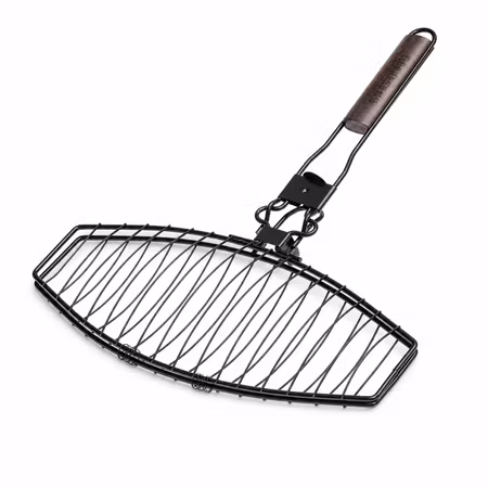 Fiskhalster bred modell – nonstick grillhalster med avtagbart handtag