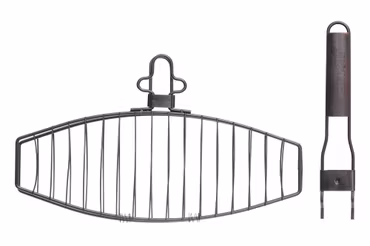 Fiskhalster bred modell – nonstick grillhalster med avtagbart handtag