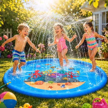 Sprinklermatta för Vattenlek