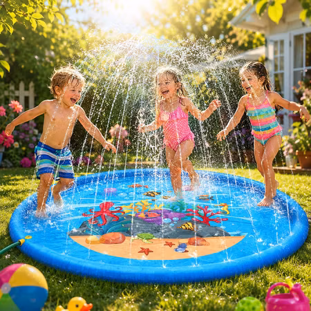 Sprinklermatta för Vattenlek