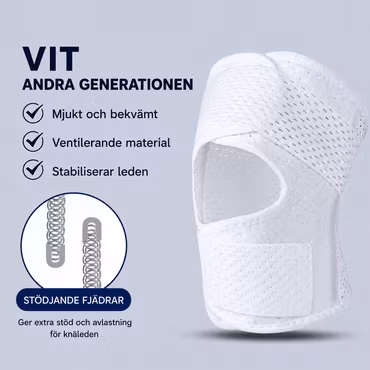 Knästöd med justerbara remmar – stabilt stöd för aktivitet och vardag
