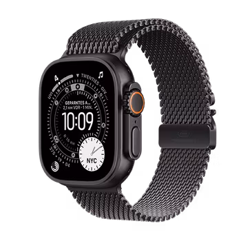 Watch Apple Watch Ultra 3 (2025) 5G 49mm Black Titanium Case with Black Titanium Milanese Loop M - Black