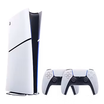 Sony PlayStation 5 Slim Digital Edition 1TB with 2 Dualsense Controller - White