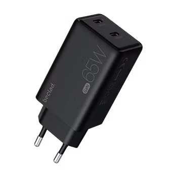 Beclad 65W Adapter 2 Port USB-C - Black