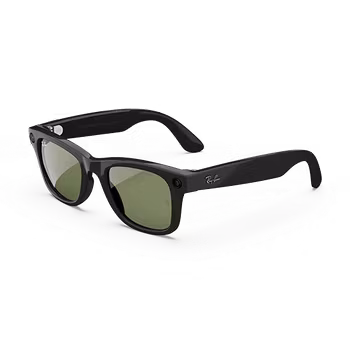 Ray-Ban Meta Wayfarer Gen1 Glasses with AI Size L - Shiny Black/Green G-15