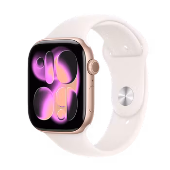 Watch Apple Watch Series 11 (2025) GPS 46mm Rose Gold Aluminium Case with Light Blush Sport Band M/L - Rose Gold