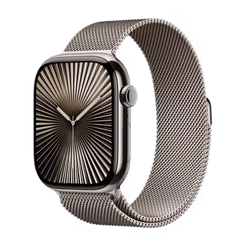 Watch Apple Watch Series 10 GPS + Cellular 46mm Natural Titanium Case with Sport Loop S/M - Natural Milanese
