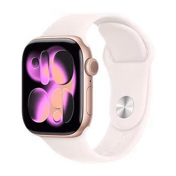 Watch Apple Watch Series 11 (2025) GPS 42mm Rose Gold Aluminium Case with Sport Band M/L - Light Blush