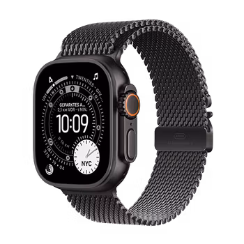Watch Apple Watch Ultra 3 (2025) 5G 49mm Black Titanium Case with Black Titanium Milanese Loop M - Black