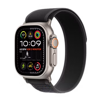 Watch Apple Watch Ultra 2 (2024) LTE 49mm Natural Titanium Case with Trail Loop S/M - Black