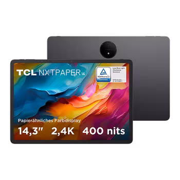 TCL NxtPaper 14 14.3 WiFi 8GB RAM 256GB Flip Case + T-Pen - Grey