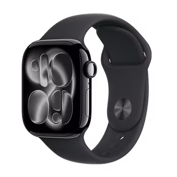 Watch Apple Watch Series 11 (2025) LTE 42mm Jet Black Aluminium Case with Sport Band S/M - Black