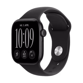Watch Apple Watch Series 12 (2026) GPS 42mm Black Aluminium Case with Black Sport Band M/L - Black