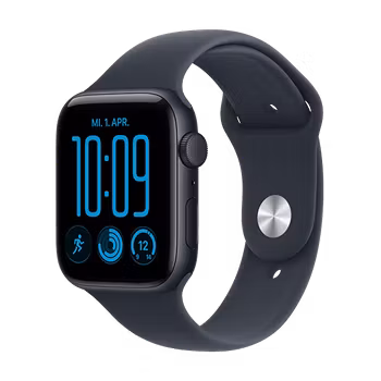 Watch Apple Watch SE 3 (2026) GPS 44mm Midnight Aluminium Case with Navy Blue Sport Band S/M - Midnight