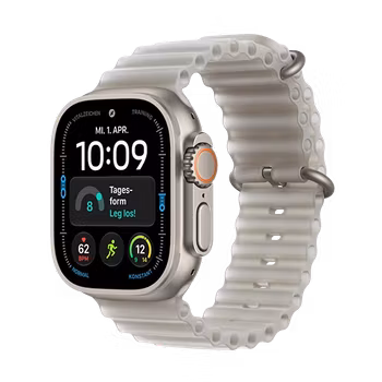 Watch Apple Watch Ultra 4 (2026) 5G 49mm Natural Titanium Case with Translucent Grey Ocean Band - Titanium Natural