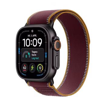 Watch Apple Watch Ultra 4 (2026) 5G 49mm Black Titanium Case with Burgundy Trail Loop M/L - Burgundy