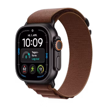 Watch Apple Watch Ultra 4 (2026) 5G 49mm  Black Titanium Case with Burgundy Alpine Loop M - Black
