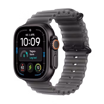 Watch Apple Watch Ultra 4 (2026) 5G 49mm  Black Titanium Case with Translucent Black Ocean Band - Black