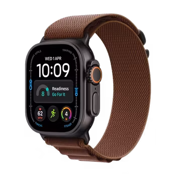 Watch Apple Watch Ultra 4 (2026) 5G 49mm  Black Titanium Case with Burgundy Alpine Loop M - Black