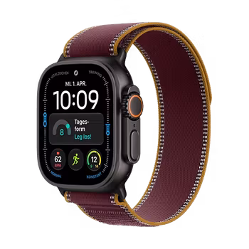 Watch Apple Watch Ultra 4 (2026) 5G 49mm Black Titanium Case with Burgundy Trail Loop S/M - Burgundy