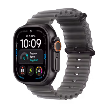 Watch Apple Watch Ultra 4 (2026) 5G 49mm  Black Titanium Case with Translucent Black Ocean Band - Black