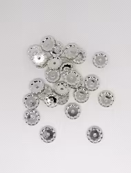 Strassrondeller 15mm SILVER 10st