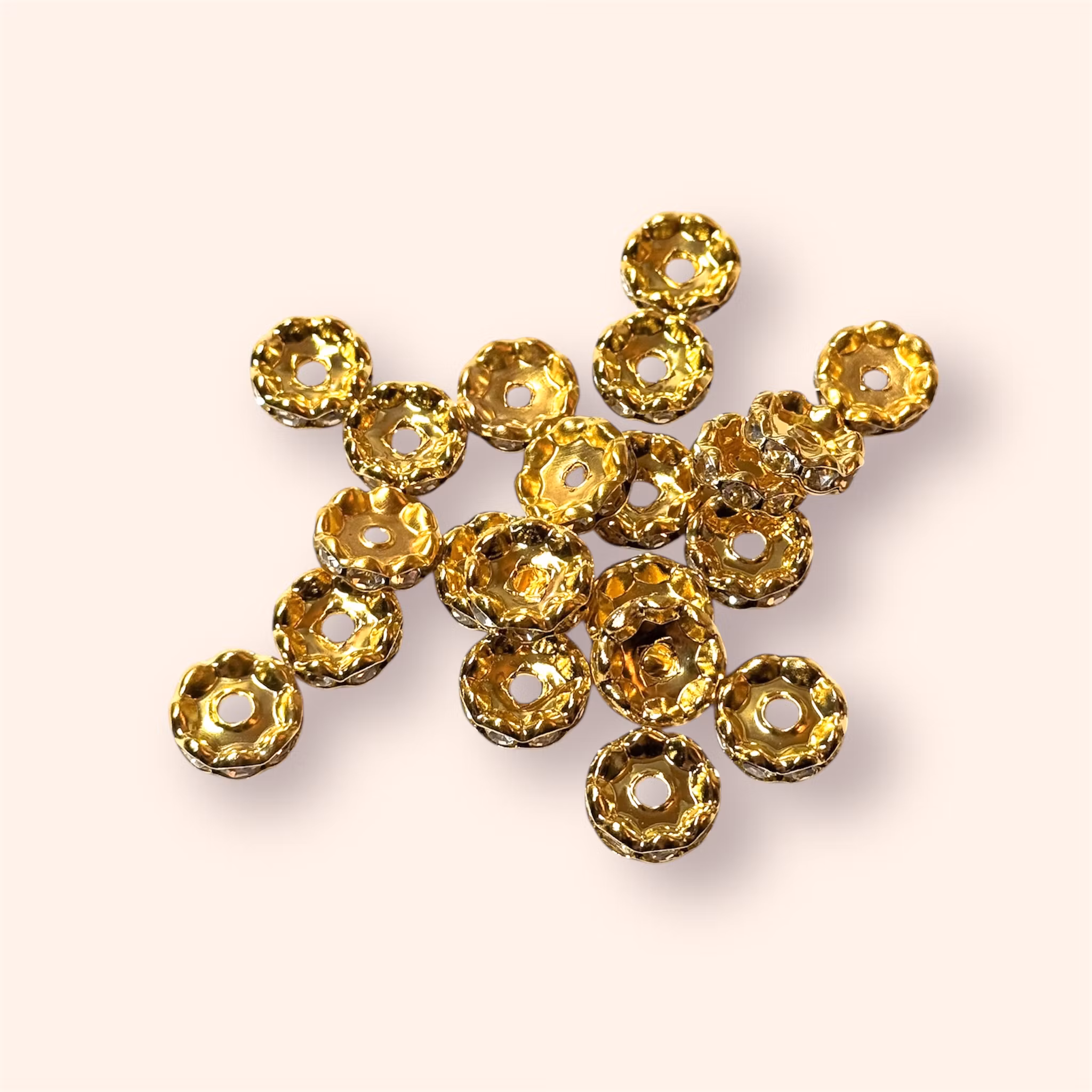 Strassrondeller 12mm GULD 10st