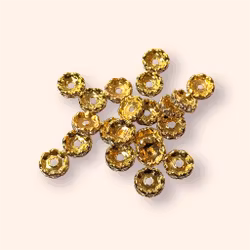 Strassrondeller 12mm GULD 10st