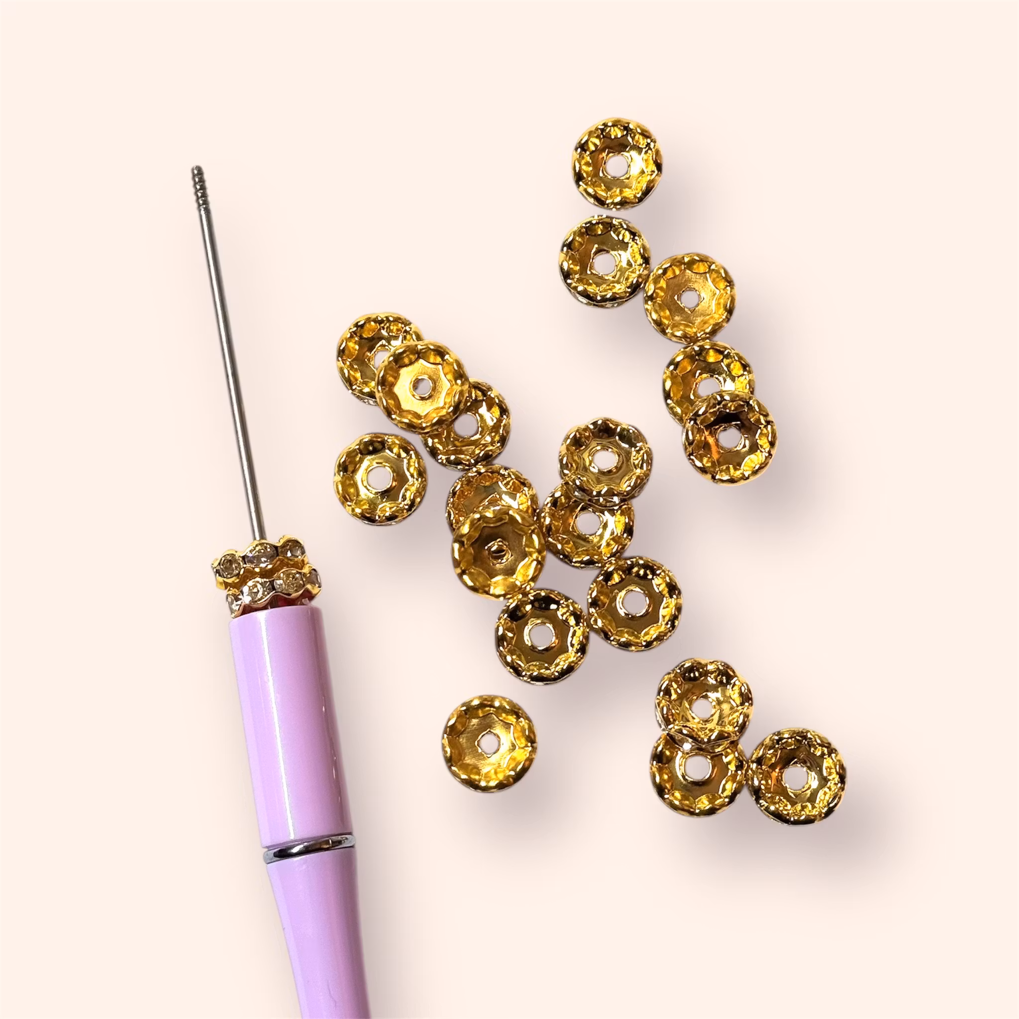 Strassrondeller 12mm GULD 10st