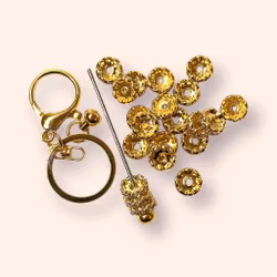 Strassrondeller 12mm GULD 10st