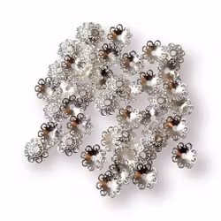 Pärlhatt "Sol" 12mm SILVER 10st
