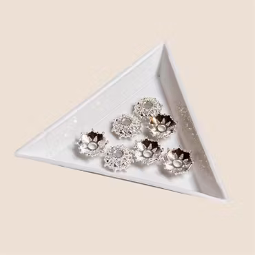 Pärlhatt "Krumelur" 12mm SILVER 10st