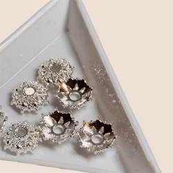 Pärlhatt "Krumelur" 12mm SILVER 10st