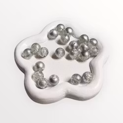 Glaspärlor 10mm Silver/clear 20st