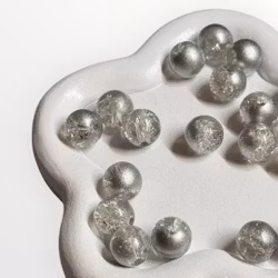 Glaspärlor 10mm Silver/clear 20st